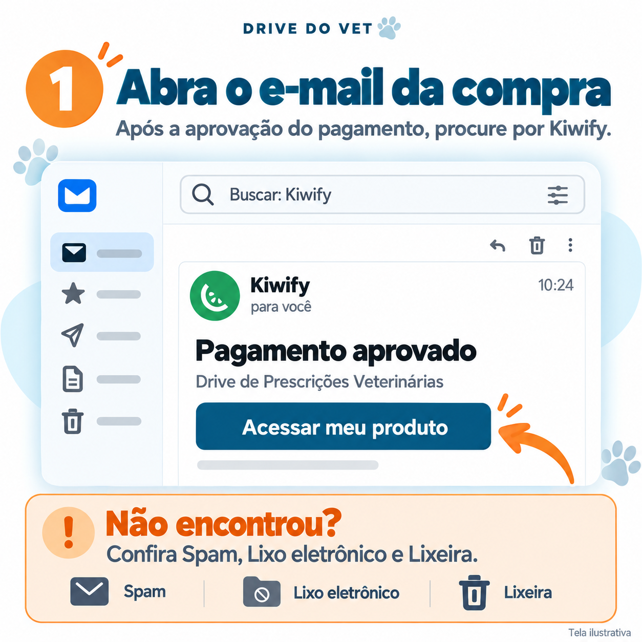 Etapa 1: Abra o e-mail da compra