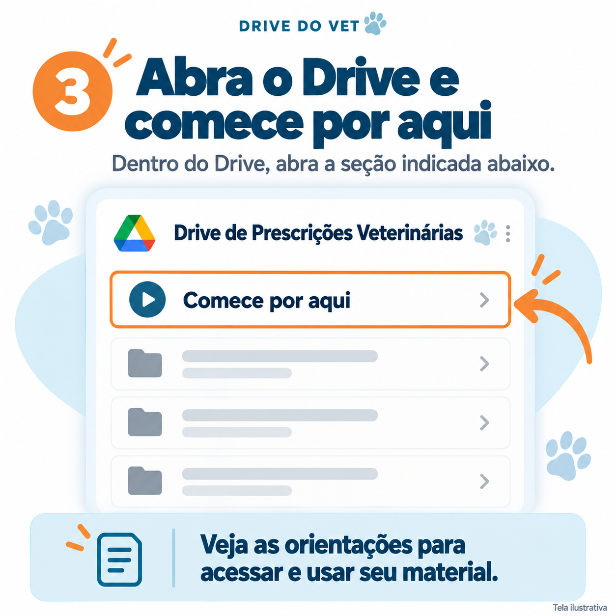 Etapa 3: Abra o Drive e comece por aqui